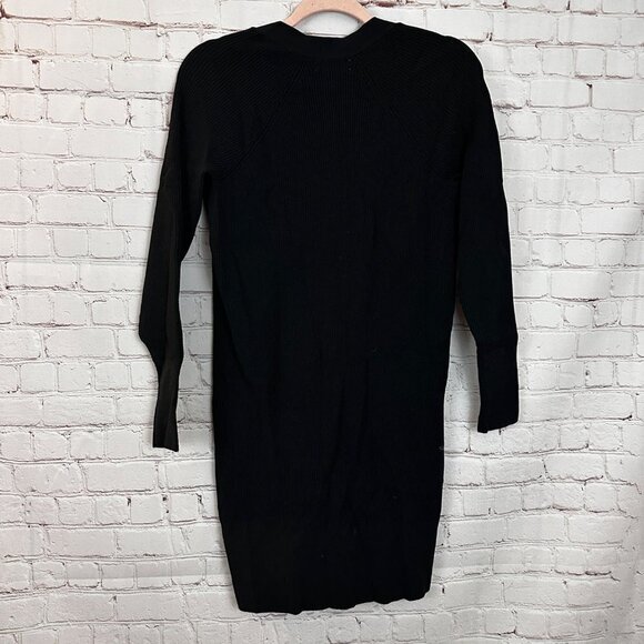 Prologue Black Ribbed Long Cardigan Sweater Size XS‎ - Picture 4 of 4